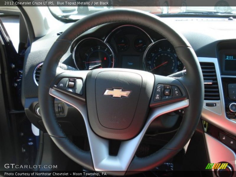 Blue Topaz Metallic / Jet Black 2012 Chevrolet Cruze LT/RS