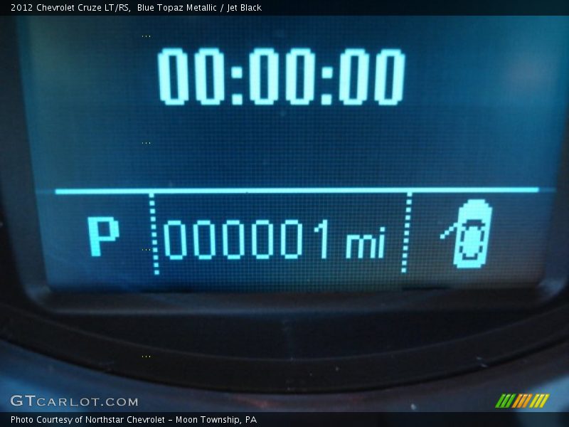 Blue Topaz Metallic / Jet Black 2012 Chevrolet Cruze LT/RS