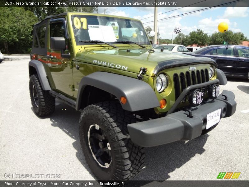 Rescue Green Metallic / Dark Slate Gray/Medium Slate Gray 2007 Jeep Wrangler Rubicon 4x4