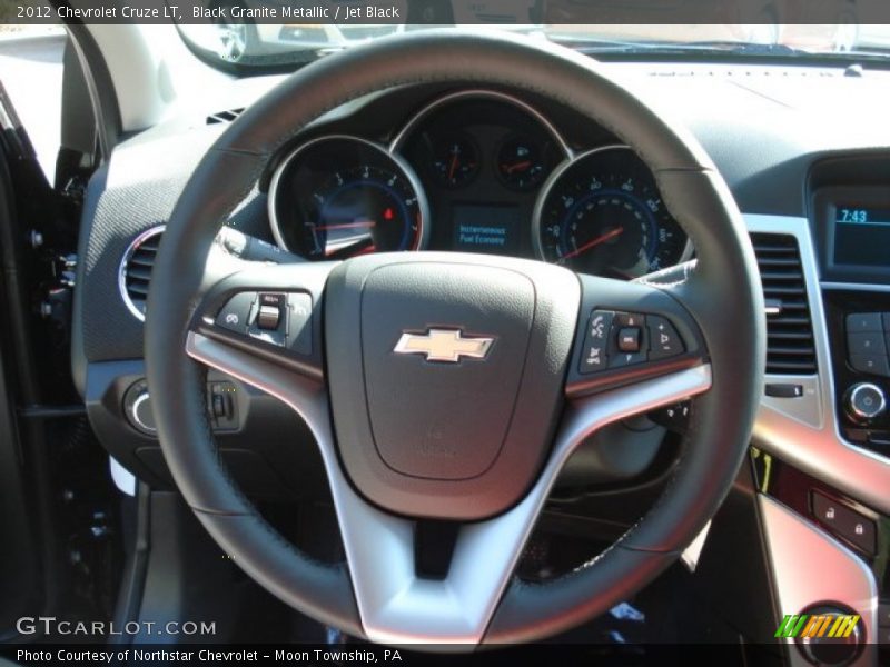 Black Granite Metallic / Jet Black 2012 Chevrolet Cruze LT