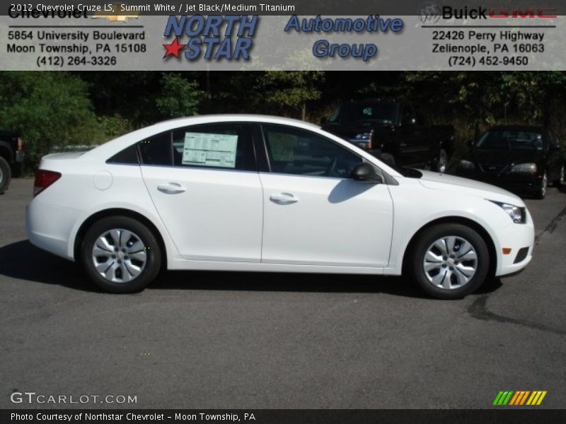 Summit White / Jet Black/Medium Titanium 2012 Chevrolet Cruze LS