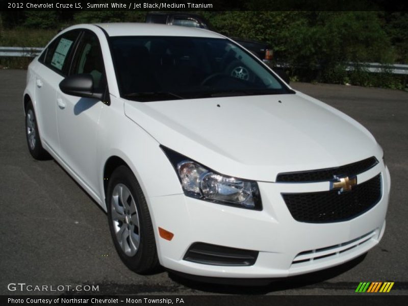 Summit White / Jet Black/Medium Titanium 2012 Chevrolet Cruze LS