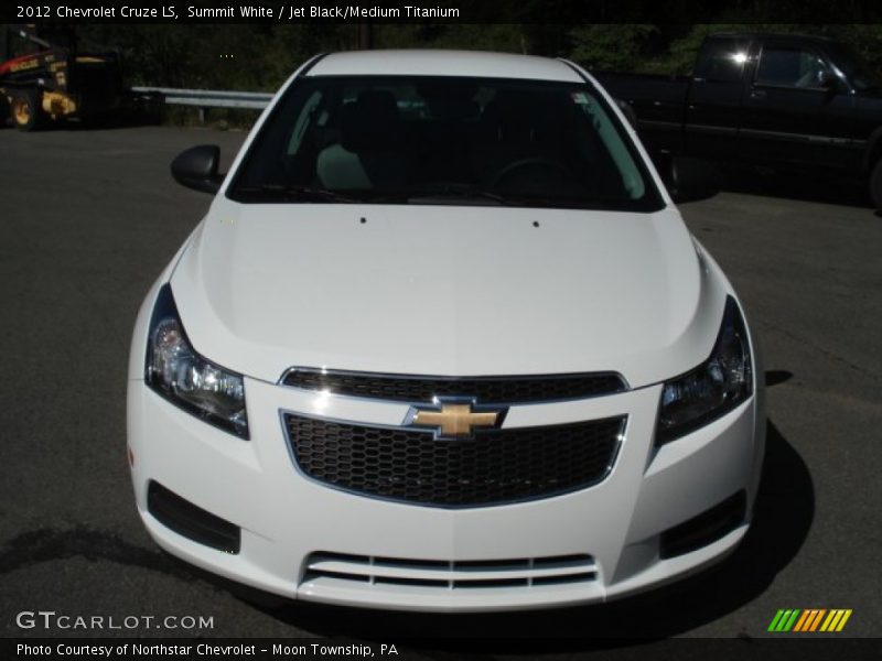 Summit White / Jet Black/Medium Titanium 2012 Chevrolet Cruze LS