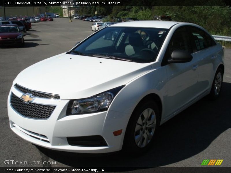 Summit White / Jet Black/Medium Titanium 2012 Chevrolet Cruze LS
