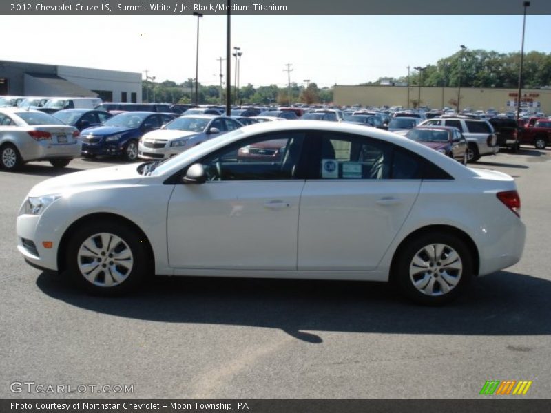 Summit White / Jet Black/Medium Titanium 2012 Chevrolet Cruze LS