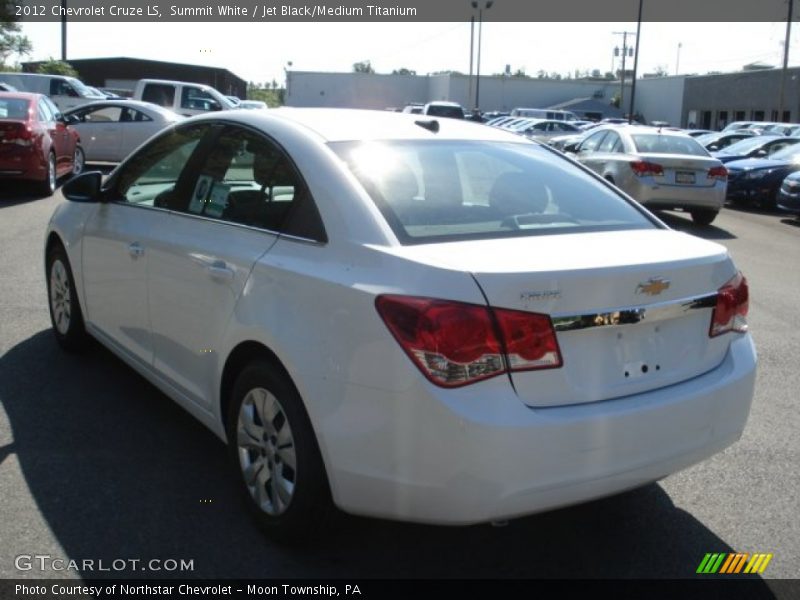 Summit White / Jet Black/Medium Titanium 2012 Chevrolet Cruze LS