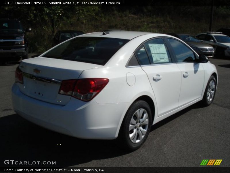 Summit White / Jet Black/Medium Titanium 2012 Chevrolet Cruze LS