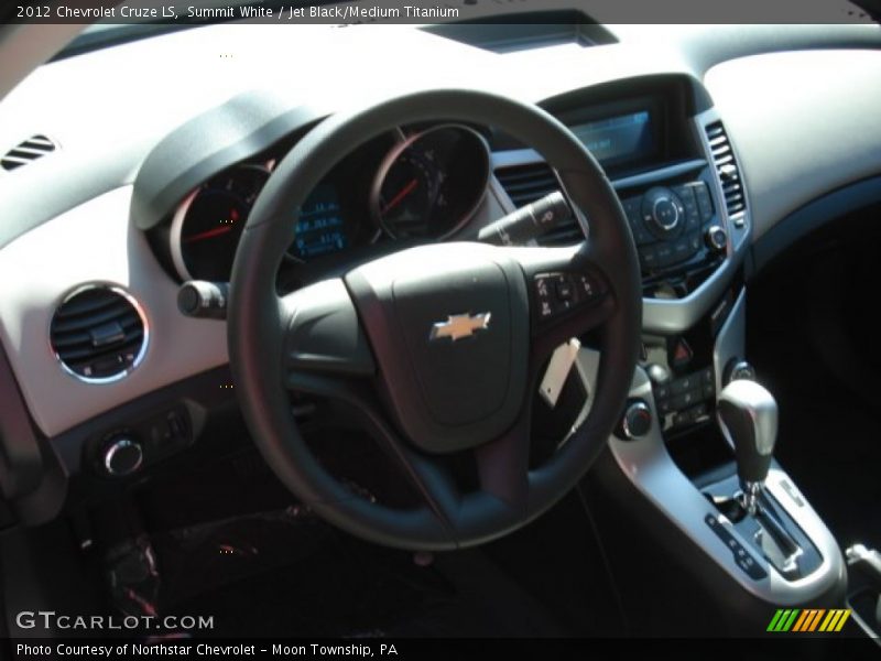 Summit White / Jet Black/Medium Titanium 2012 Chevrolet Cruze LS