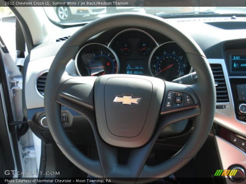 Summit White / Jet Black/Medium Titanium 2012 Chevrolet Cruze LS