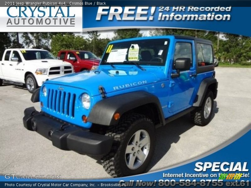 Cosmos Blue / Black 2011 Jeep Wrangler Rubicon 4x4