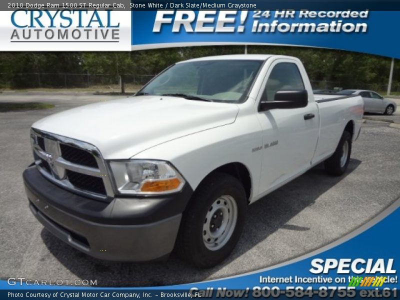 Stone White / Dark Slate/Medium Graystone 2010 Dodge Ram 1500 ST Regular Cab