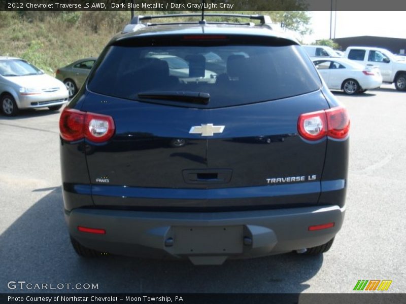 Dark Blue Metallic / Dark Gray/Light Gray 2012 Chevrolet Traverse LS AWD