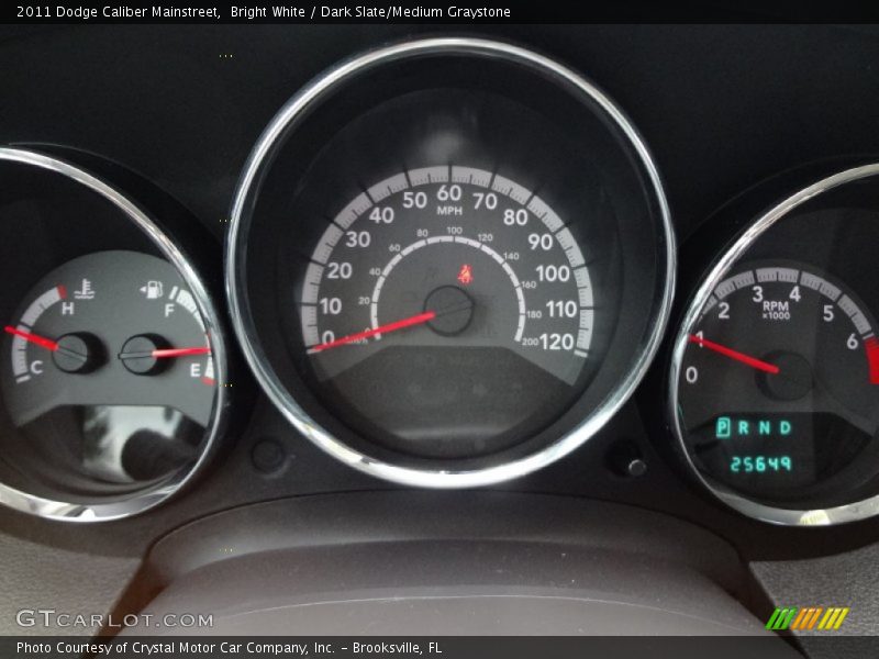 Bright White / Dark Slate/Medium Graystone 2011 Dodge Caliber Mainstreet