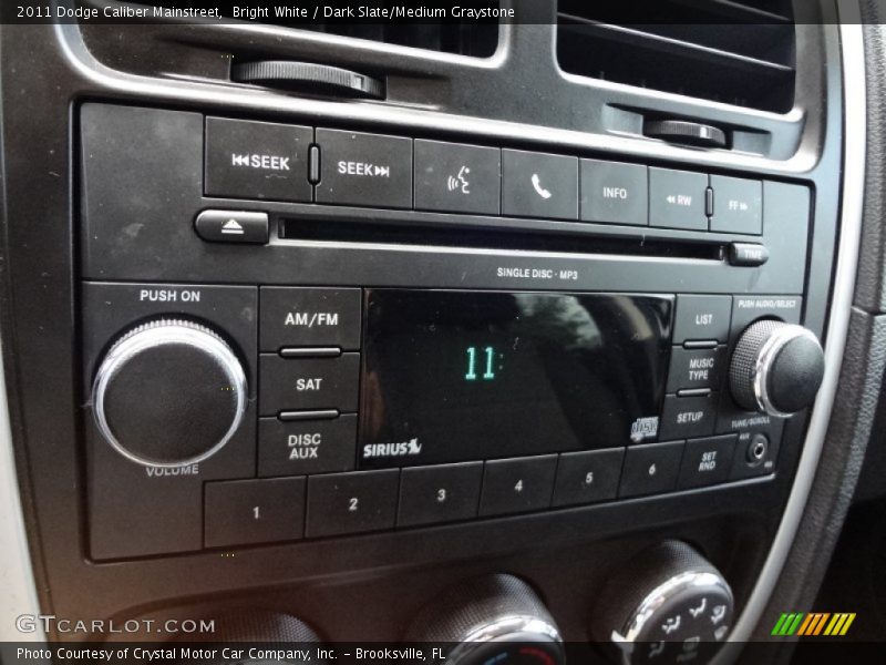 Bright White / Dark Slate/Medium Graystone 2011 Dodge Caliber Mainstreet