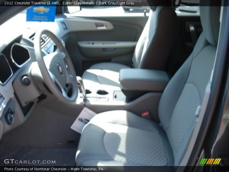 Cyber Gray Metallic / Dark Gray/Light Gray 2012 Chevrolet Traverse LS AWD