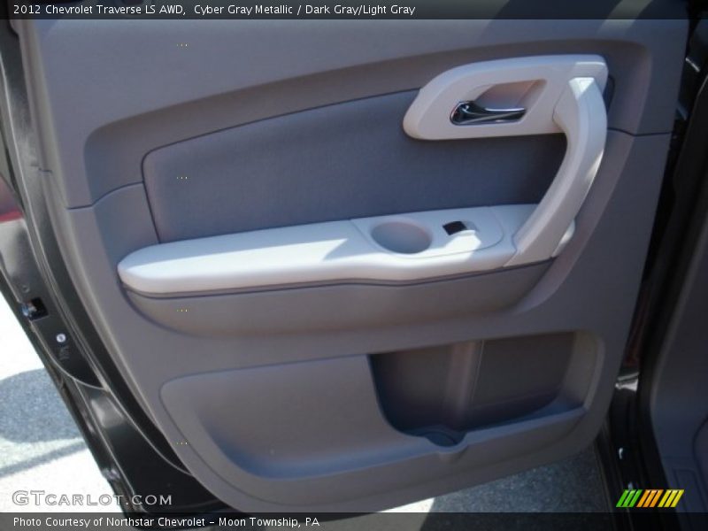 Cyber Gray Metallic / Dark Gray/Light Gray 2012 Chevrolet Traverse LS AWD
