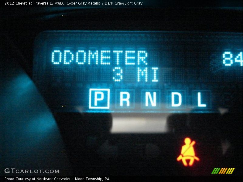 Cyber Gray Metallic / Dark Gray/Light Gray 2012 Chevrolet Traverse LS AWD