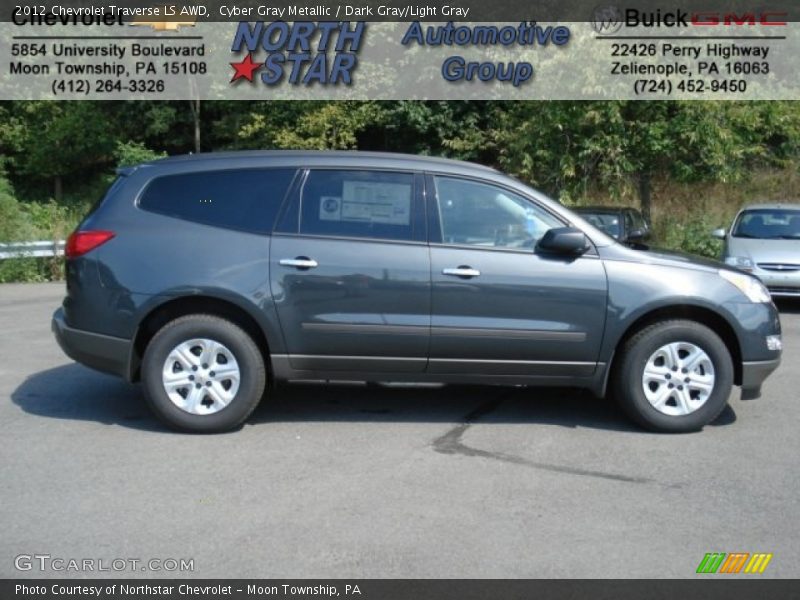 Cyber Gray Metallic / Dark Gray/Light Gray 2012 Chevrolet Traverse LS AWD