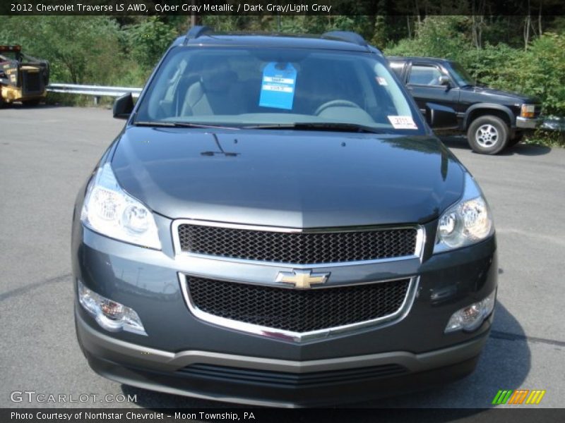 Cyber Gray Metallic / Dark Gray/Light Gray 2012 Chevrolet Traverse LS AWD