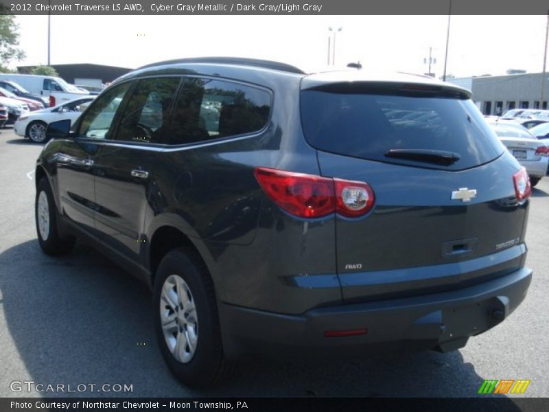 Cyber Gray Metallic / Dark Gray/Light Gray 2012 Chevrolet Traverse LS AWD