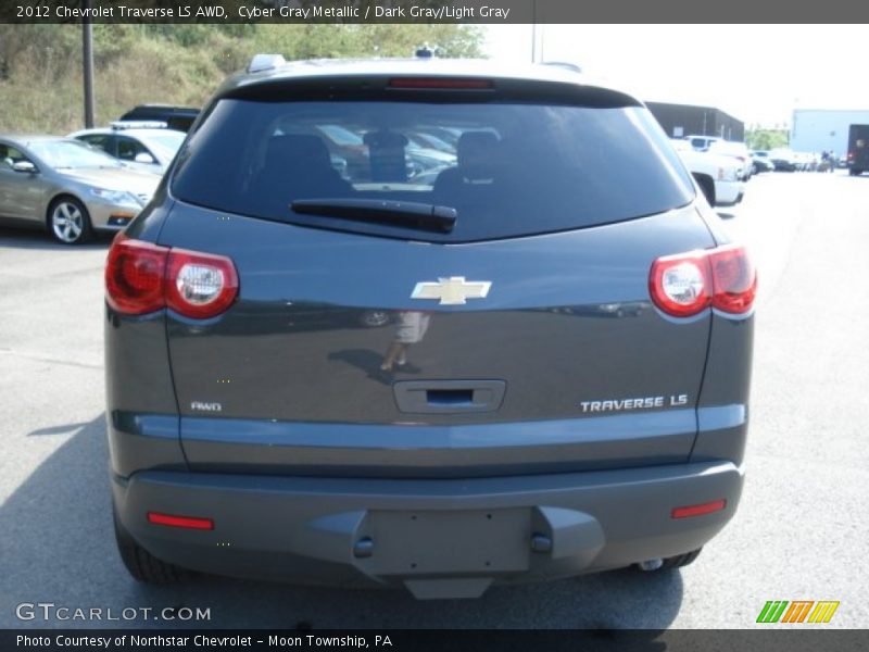 Cyber Gray Metallic / Dark Gray/Light Gray 2012 Chevrolet Traverse LS AWD