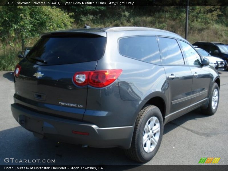 Cyber Gray Metallic / Dark Gray/Light Gray 2012 Chevrolet Traverse LS AWD