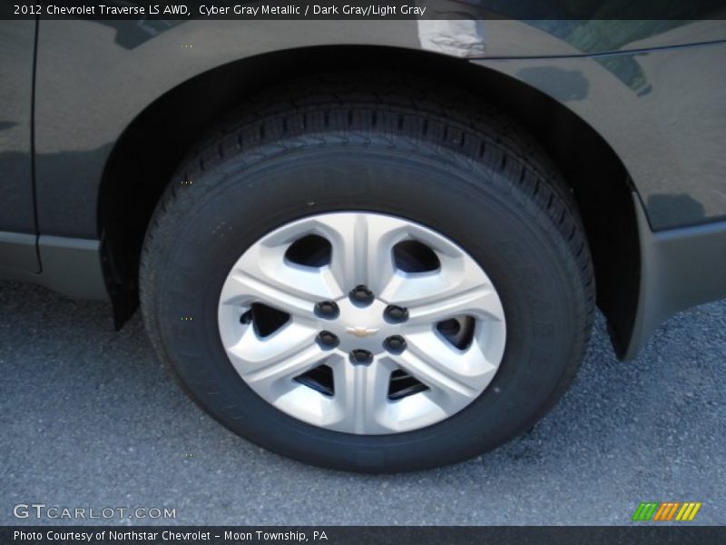 Cyber Gray Metallic / Dark Gray/Light Gray 2012 Chevrolet Traverse LS AWD