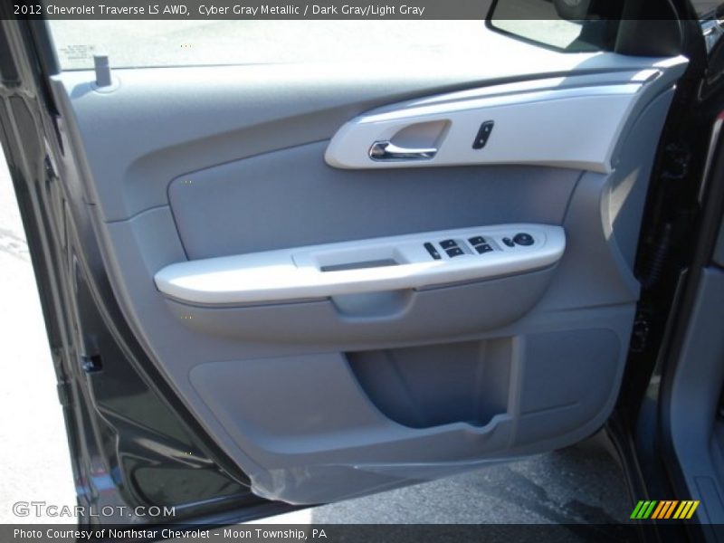 Cyber Gray Metallic / Dark Gray/Light Gray 2012 Chevrolet Traverse LS AWD