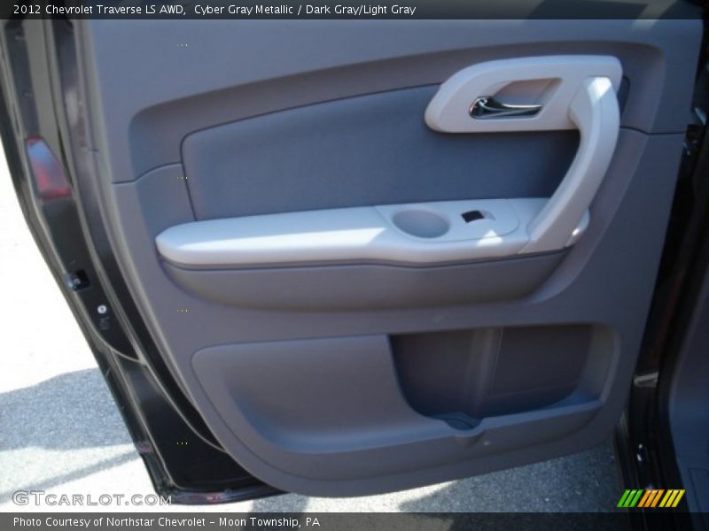 Cyber Gray Metallic / Dark Gray/Light Gray 2012 Chevrolet Traverse LS AWD