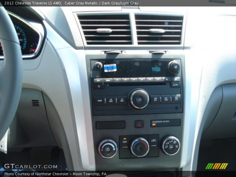 Cyber Gray Metallic / Dark Gray/Light Gray 2012 Chevrolet Traverse LS AWD