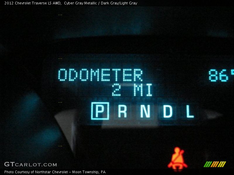 Cyber Gray Metallic / Dark Gray/Light Gray 2012 Chevrolet Traverse LS AWD