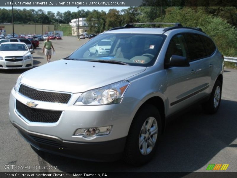 Silver Ice Metallic / Dark Gray/Light Gray 2012 Chevrolet Traverse LS