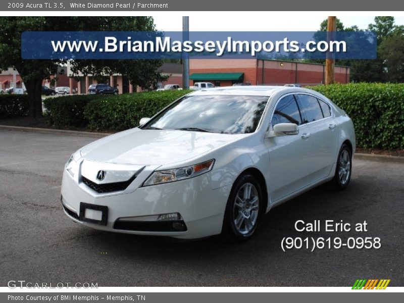 White Diamond Pearl / Parchment 2009 Acura TL 3.5