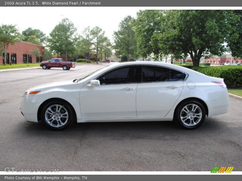 White Diamond Pearl / Parchment 2009 Acura TL 3.5