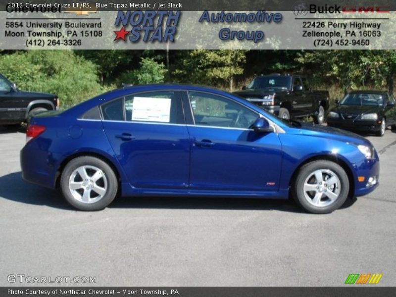 Blue Topaz Metallic / Jet Black 2012 Chevrolet Cruze LT/RS