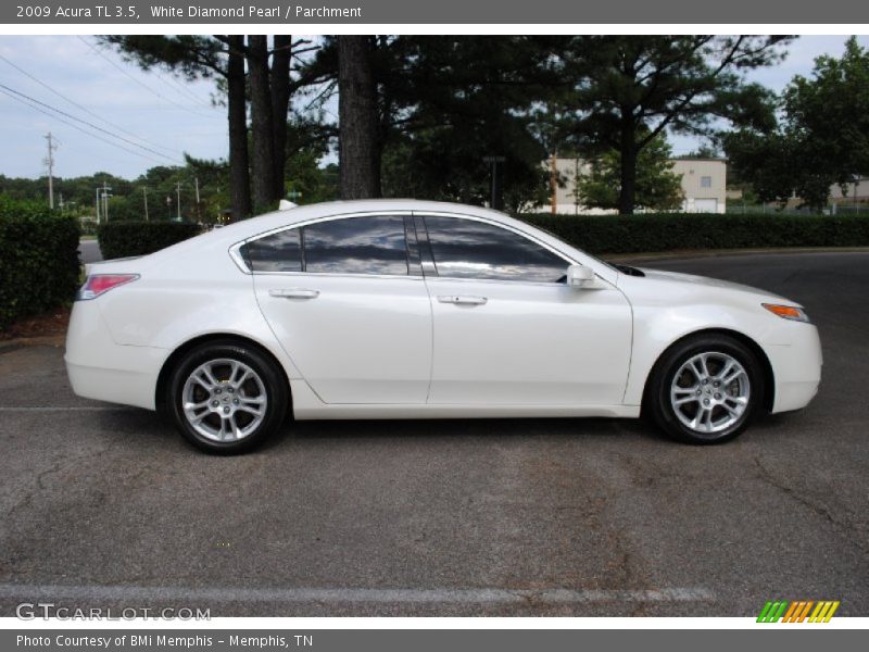 White Diamond Pearl / Parchment 2009 Acura TL 3.5