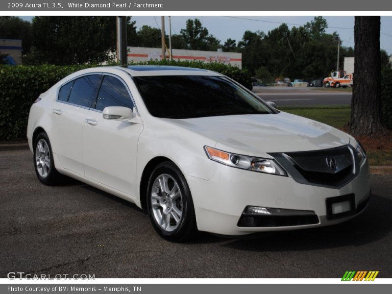 White Diamond Pearl / Parchment 2009 Acura TL 3.5