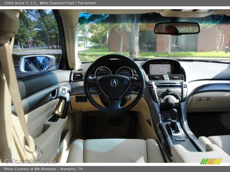 White Diamond Pearl / Parchment 2009 Acura TL 3.5