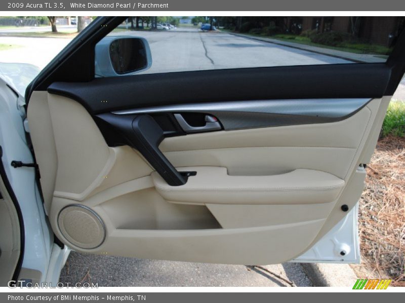 White Diamond Pearl / Parchment 2009 Acura TL 3.5