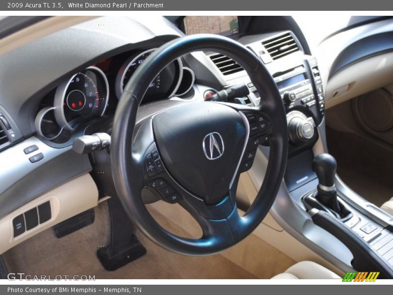 White Diamond Pearl / Parchment 2009 Acura TL 3.5