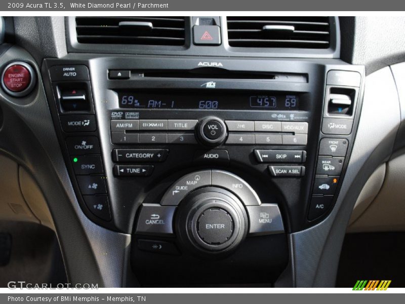 White Diamond Pearl / Parchment 2009 Acura TL 3.5
