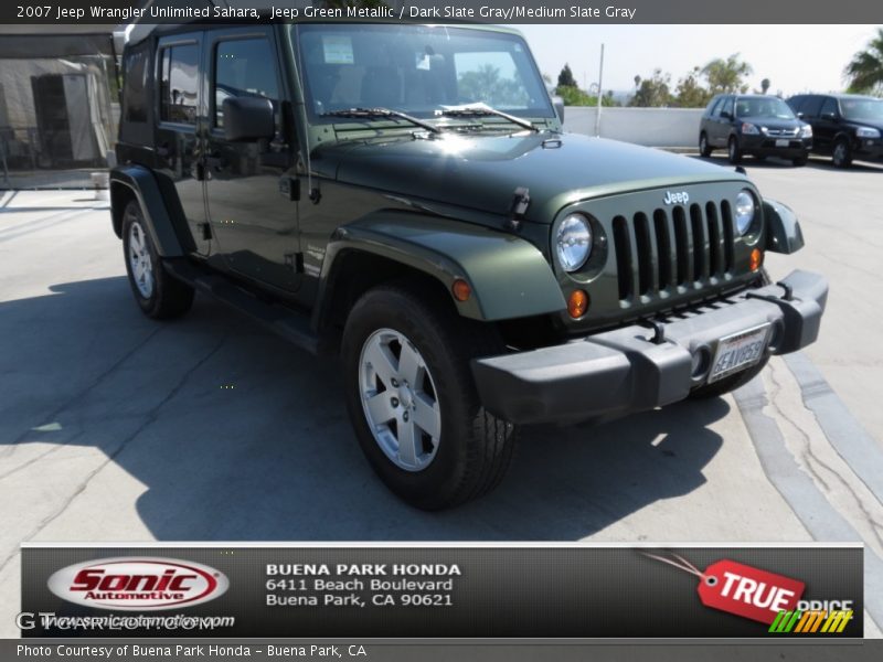 Jeep Green Metallic / Dark Slate Gray/Medium Slate Gray 2007 Jeep Wrangler Unlimited Sahara