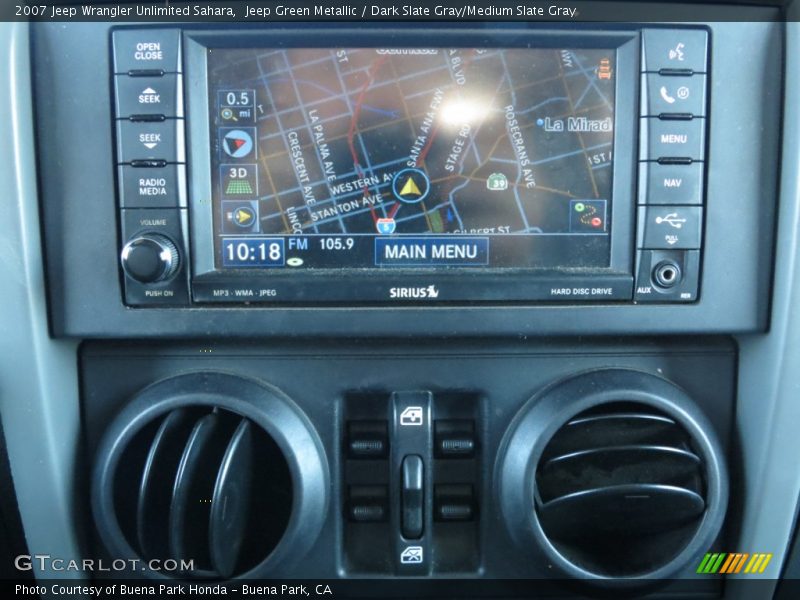 Navigation of 2007 Wrangler Unlimited Sahara