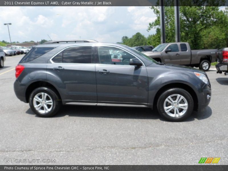 Cyber Gray Metallic / Jet Black 2011 Chevrolet Equinox LT AWD