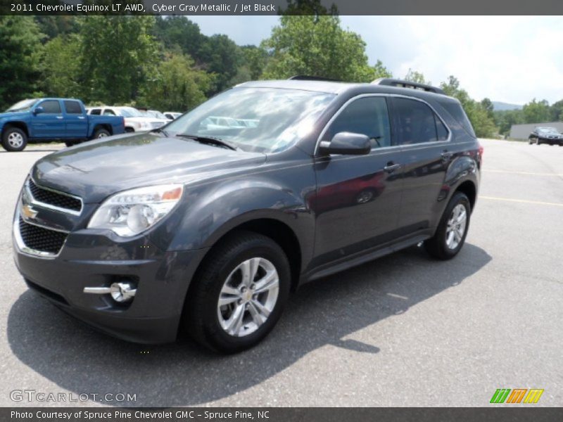 Cyber Gray Metallic / Jet Black 2011 Chevrolet Equinox LT AWD
