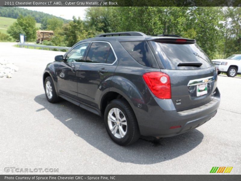 Cyber Gray Metallic / Jet Black 2011 Chevrolet Equinox LT AWD