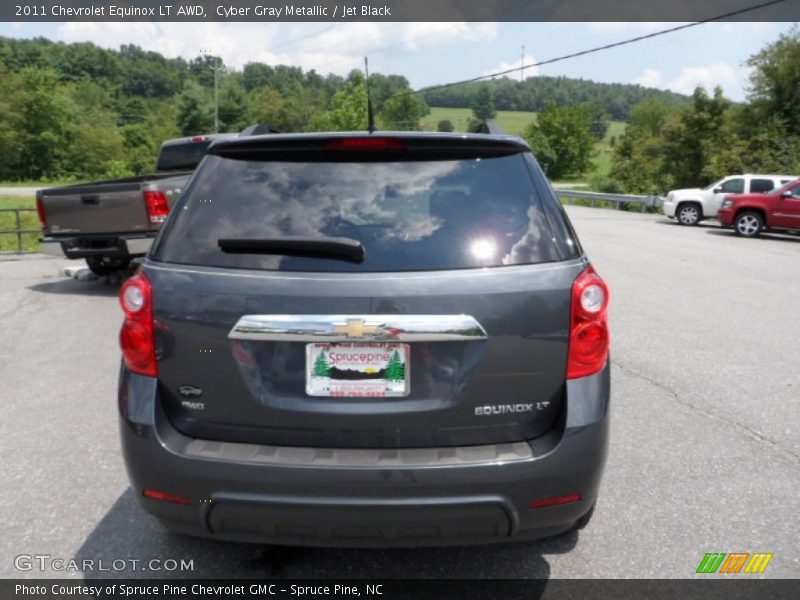 Cyber Gray Metallic / Jet Black 2011 Chevrolet Equinox LT AWD
