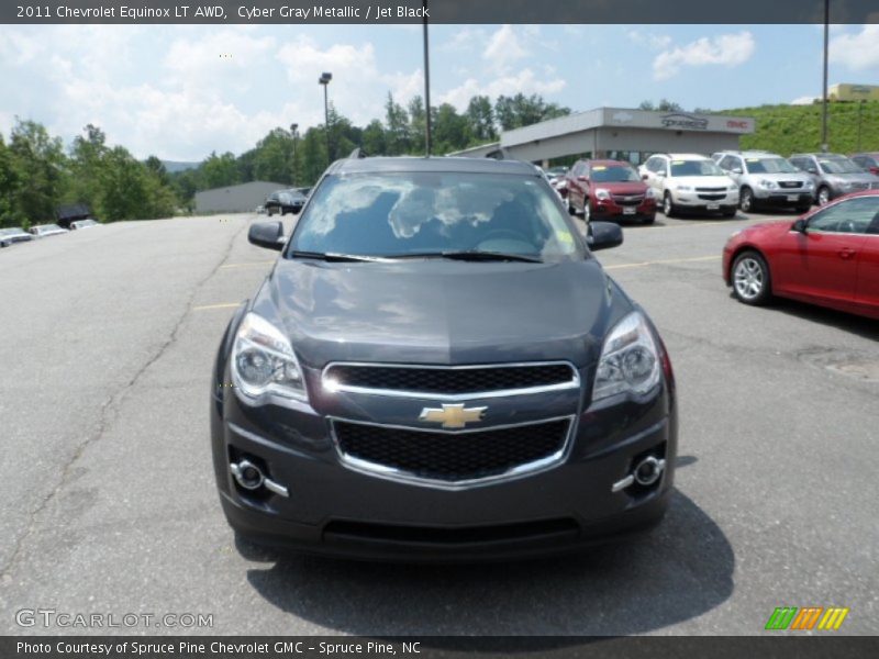 Cyber Gray Metallic / Jet Black 2011 Chevrolet Equinox LT AWD