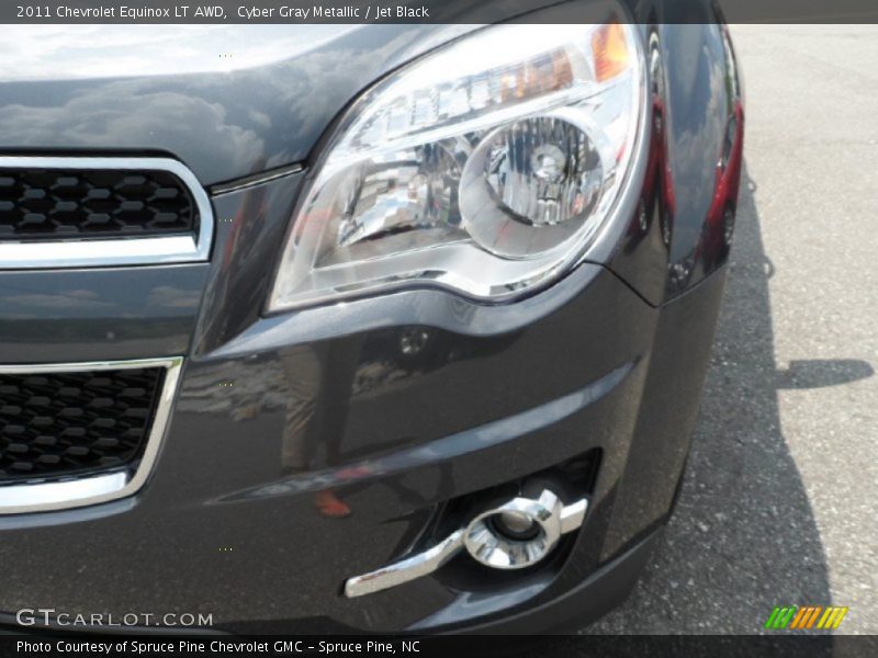 Cyber Gray Metallic / Jet Black 2011 Chevrolet Equinox LT AWD
