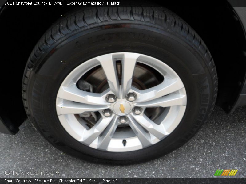 Cyber Gray Metallic / Jet Black 2011 Chevrolet Equinox LT AWD
